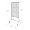 Azar Displays 2-Sided Metal Frame Clear Pegboard Floor Display Panel Size:24"x48"PK1 700272-CLR - alternate 3